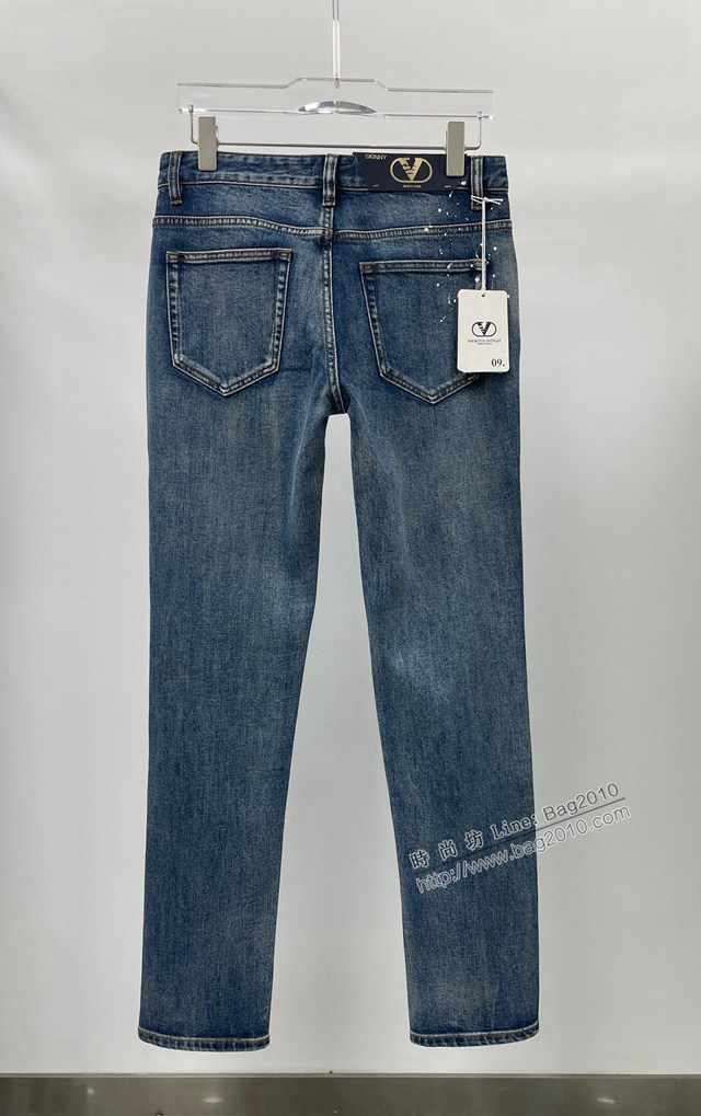 Valentino專櫃華倫天奴2023FW新款洗水破洞牛仔褲 男女同款 tzy3083